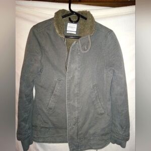 Army green jean jacket fleece lined